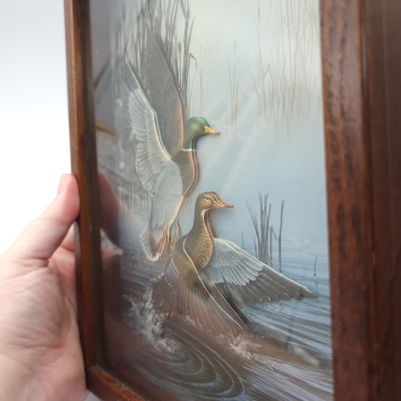 Gary Fenske Ducks Pond Print hand cut paper embellishments by Melinda Martin art - Picture 5 of 12